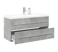 Lumanois Set Muebles de baño 2 Piezas Madera contrachapada Gris hormigón,Mobiliario,Muebles de baño,42.35kg-3324922