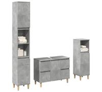 Lumanois Set Muebles de baño 2 Piezas Madera contrachapada Gris hormigón,Mobiliario,Muebles de baño,60.15kg-3324949