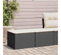 Lumanois Set sofás jardín y Cojines 2 pzas ratán sintético Acacia Negro,Mobiliario,Muebles de jardín,12.8kg-3328679