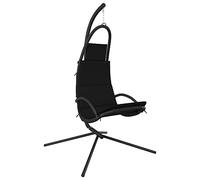 Lumanois Silla Colgante de jardín con cojín Acero y Tela Oxford Negro,Casa y jardín,Jardín,Artículos de Exterior,Balancines de jardín,20.45kg-362728