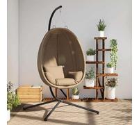 Lumanois Silla Colgante Huevo con Soporte Tela y Acero Gris Taupe,Casa y jardín,Jardín,Artículos de Exterior,Balancines de jardín,20.6kg-4007400