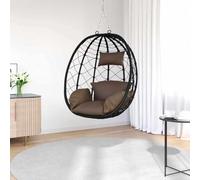 Lumanois Silla Huevo Colgante Café 91,5 x 60 x 110 cm ratán sintético,Casa y jardín,Balancines de jardín,11.4kg-42003847