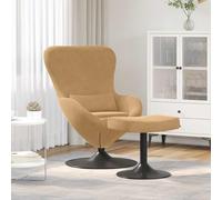 Lumanois Silla Huevo con Puff Marrón Terciopelo,Mobiliario,Sillas,Sillones,16.65kg-42002752