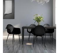 Lumanois Sillas de Comedor 4 Unidades Negras PP,Mobiliario,Sillas,Sillas de Comedor,21.25kg-338077