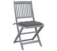 Lumanois Sillas de jardín Plegables 4 uds Cojines Madera Maciza Acacia,Mobiliario,Asientos de Exterior,Sillas de jardín,20.8kg-3064579