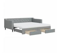 Lumanois Sofá Cama Nido con cajones Tela Gris Claro 90x190 cm,Mobiliario,Camas y somieres,62.16kg-3197490