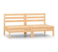 Lumanois Sofás centrales de jardín 2 Unidades Madera Maciza de Pino,Mobiliario,Asientos de Exterior,Sofás modulares de Exterior,13.91kg-806587