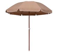 Lumanois Sombrilla de jardín con Palo de Acero Taupe 240 cm,Artículos de Exterior,Sombrillas,2.5kg-47802