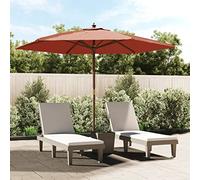 Lumanois Sombrilla de jardín con Poste de Madera Terracota 299x240 cm,Artículos de Exterior,Sombrillas,5.5kg-363172