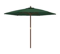 Lumanois Sombrilla de jardín con Poste de Madera Verde 299x240 cm,Artículos de Exterior,Sombrillas,5.5kg-363168