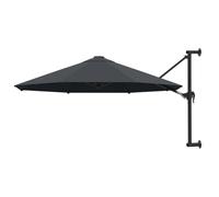 Lumanois Sombrilla de Pared con Barra de Metal Antracita 300 cm,Artículos de Exterior,Sombrillas,10.25kg-44865