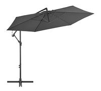 Lumanois Sombrilla voladiza con Poste de Aluminio Gris Antracita 300 cm,Artículos de Exterior,Sombrillas,14.35kg-44509