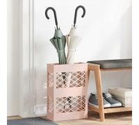 Lumanois Soporte para sombrilla Rosa 28 x 12 x 41 cm Acero,Organización y Almacenamiento,Perchas y estanterías,Paragüeros,2.5kg-868525