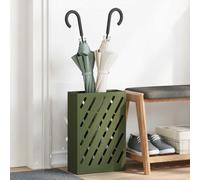 Lumanois Soporte para sombrilla Verde Oliva 28 x 12 x 41 cm Acero,Organización y Almacenamiento,Perchas y estanterías,Paragüeros,2.75kg-868534