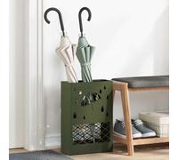 Lumanois Soporte para sombrilla Verde Oliva 28 x 12 x 41 cm Acero,Organización y Almacenamiento,Perchas y estanterías,Paragüeros,2.65kg-868522