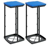 Lumanois Soportes para Bolsas de Basura 2 uds PP Negro y Azul 60 L, Casa y jardín Productos del hogar Contenedores de residuos Cubos de la Basura y papeleras, Negro, 1.56kg
