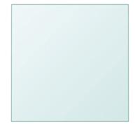 Lumanois Superficie de Mesa Vidrio Templado Transparente 50x50 cm, Mobiliario Accesorios para mesas Tableros para mesas, Transparente, 4.32kg