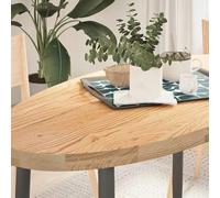 Lumanois Tablero de Mesa Ovalado Madera Maciza de Roble 120x60x4 cm,Mobiliario,Accesorios para mesas,Tableros para mesas,16.45kg-4009043