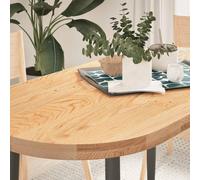 Lumanois Tablero de Mesa Ovalado Madera Maciza de Roble 120x60x4 cm,Mobiliario,Accesorios para mesas,Tableros para mesas,21.1kg-4009067