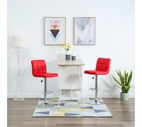 Lumanois Taburetes de Cocina 2 Unidades Cuero sintético Rojo,Mobiliario,Sillas,Taburetes de Cocina,14.55kg-323635