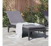 Lumanois Tumbona con cojín PP Gris Antracita 186x60x29 cm,Mobiliario,Asientos de Exterior,Tumbonas,9.03kg-364223