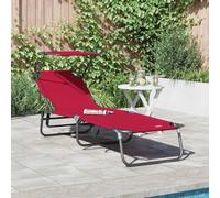 Lumanois Tumbona Plegable Rojo 190 x 57 x 81 cm Oxford,Mobiliario,Muebles de jardín,Asientos de Exterior,Tumbonas,6.55kg-42003130