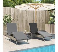 Lumanois Tumbonas con Cojines 2 Unidades ratán sintético Gris,Mobiliario,Muebles de jardín,Asientos de Exterior,Tumbonas,28.8kg-3261580