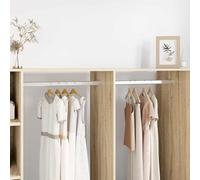 Lumanois Varilla para Armario 2 pcs Plateado 764 x 15 x 29 mm,Casa y jardín,Productos del hogar,Organización y Almacenamiento,Almacenamiento de Ropa y armarios,Perchas,0.43kg-864893