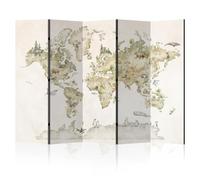 LUMASOUL Biombo divisor de habitación, impreso por un lado, 225x172 cm, mapa del mundo 0