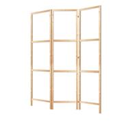 LUMASOUL Biombo Separador de Ambientes Unilateral - en Estilo Japonés - Biombos Separadores de 3 Paneles - Biombos Decorativos para Divisor Ambientes - sin Motivo - 135x172cm