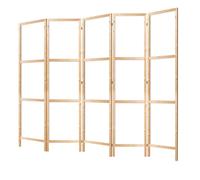 LUMASOUL Biombo Separador de Ambientes Unilateral - en Estilo Japonés - Biombos Separadores de 5 Paneles - Biombos Decorativos para Divisor Ambientes - sin Motivo - 225x172cm