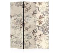 LUMASOUL Biombo Separador de Ambientes Unilateral - Japonés Motivo - Biombos Separadores de 3 Paneles - Biombos Decorativos para Divisor Ambientes - Asiático 135x172 cm