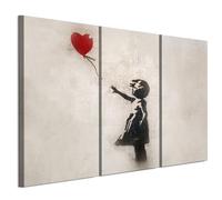 LUMASOUL Cuadros Decoracion Salon Modernos - Decoración Pared Banksy Motivo - Cuadros Decorativos con marcos de madera y telares Salón y dormitorio - 120x80 cm