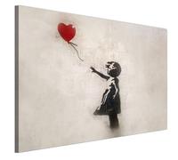 LUMASOUL Cuadros Decoracion Salon Modernos - Decoración Pared Banksy Motivo - Cuadros Decorativos con marcos de madera y telares Salón y dormitorio - 120x80 cm
