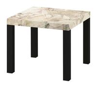 LUMASOUL Mesa Auxiliar con Motivo Decorativo - Flores Mesa de Centro 55 x 55 x 45 cm