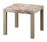 LUMASOUL Mesa Auxiliar con Motivo Decorativo - Flores Mesa de Centro 55 x 55 x 45 cm