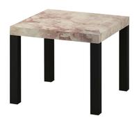 LUMASOUL Mesa Auxiliar con Motivo Decorativo - Flores Mesa de Centro 55 x 55 x 45 cm
