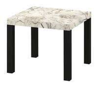 LUMASOUL Mesa Auxiliar con Motivo Decorativo - Flores Mesa de Centro 55 x 55 x 45 cm