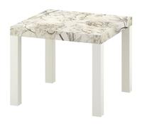 LUMASOUL Mesa Auxiliar con Motivo Decorativo - Flores Mesa de Centro 55 x 55 x 45 cm