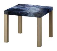 LUMASOUL Mesa Auxiliar con Motivo Decorativo - Flores Mesa de Centro 55 x 55 x 45 cm
