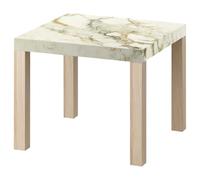 LUMASOUL Mesa de café moderna marrón con patrón - Pequeña mesa de salón 55x55 cm - Cuadrada Coffee Table - Mini mesa y mesa de sofá de aspecto piedra 03