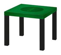 LUMASOUL Mesa de centro moderna negra con estampado - pequeña mesa de salón 55 x 55 cm - Mesa de café cuadrada - Mini mesa & sofá Casino