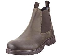 Lumberjack SM97903 Beatles para Hombre de Piel Encerada marrón Oscuro, Verde Militar, 40 EU