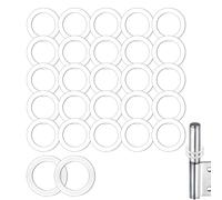 lumcov 60 Piezas Anillos de Plástico para Bisagras de Puerta, Ojales para Bisagras de Puerta de Plástico Tamaño 10,0 x 15,0 x 1 mm, Anillos de Montaje sin Signos de Desgaste