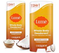 Lume Desodorante natural - Axilas y partes privadas - Libre de aluminio, libre de bicarbonato de sodio, hipoalergénico y seguro para pieles sensibles - Paquete de crema de 62,4 g (coco)