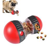Lumeclat Dispensador de snacks para perros para entrenamiento de inteligencia y alimentación lenta, ajustable, bola de comida tipo puzzle, mejora la digestión, alimentación interactiva (Rojo)