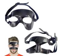 Lumeclat Pack de 2 Máscaras de Protección Nasal de Fibra de Carbonio para Deportes Como Fútbol, Baloncesto y Softball - Ajustable, Protección Eficaz en Danza, Espectáculos y Actividades de Bar