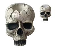 Lumeclat Portavelas de Pared Calavera, Candelabro Estético para Halloween Gótico, Adorno Creativo para Pared de Sala, Motivo Esqueleto, Forma de Calavera, Ideal para Decoración del Hogar, Halloween