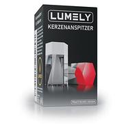 LUMELY Sacapuntas para velas, velas puntiagudas y velas de mesa de 10 mm hasta 27 mm de diámetro, incluye bandeja para cera de velas, en varios colores, dimensiones: 7,5 x 5 cm