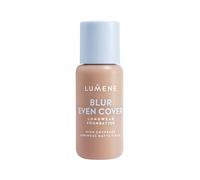 LUMENE Blur Even Cover Foundation - Base líquida ligera de alta cobertura con acabado mate radiante | 16 horas de duración | niacinamida y arándano nórdico | Sin perfume | Tono 4.5 | 30 ml